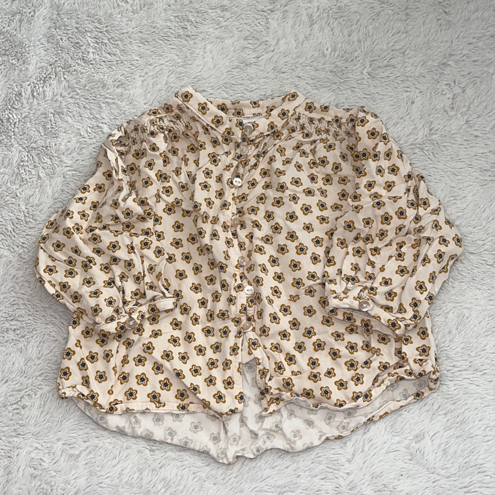 Zara floral button up top 18-24 months baby
girl